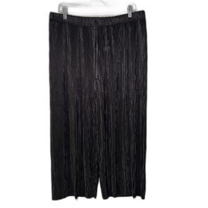 NEW Black Pleated Palazzo Pants Wide Leg 3X